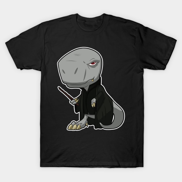 Evil Dino wizard T-Shirt by DinoTropolis